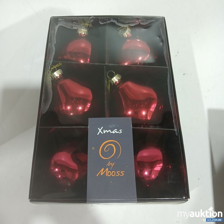 Artikel Nr. 929076: Xmas organic balls rot 6Pieces 2x3shapes ø8cm 