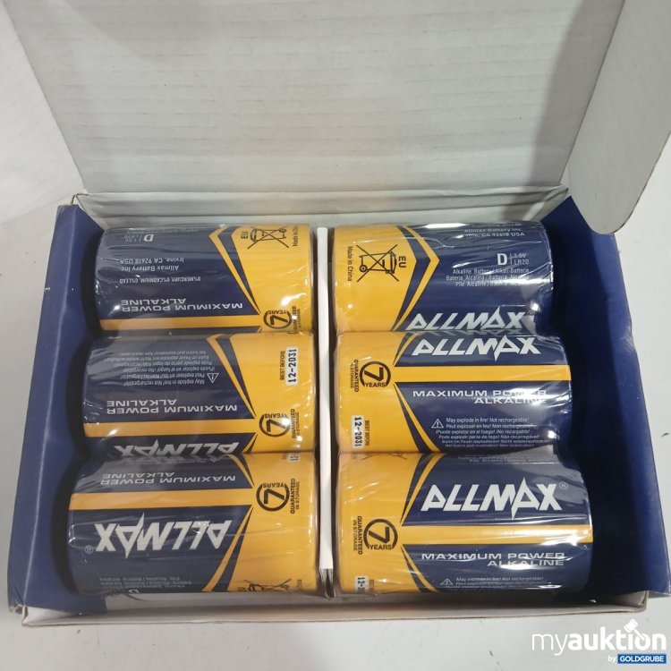 Artikel Nr. 964076 Artikel Nr. 964076: ALLMAX D-6 Alkaline Batterien 1.5V 6Stk