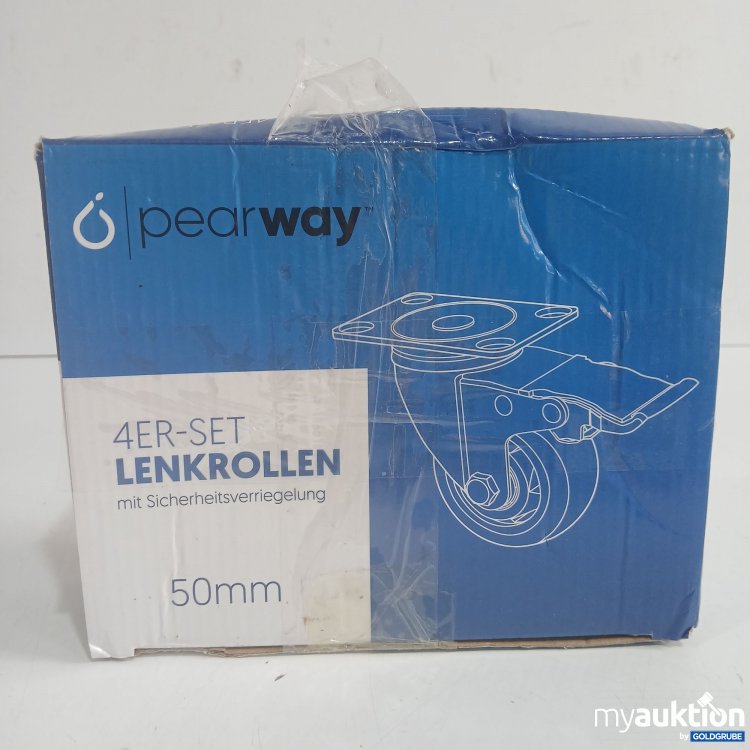 Artikel Nr. 970076: Pearway 4er Set Lenkrollen mit Sicherheitsverriegelung 50mm 