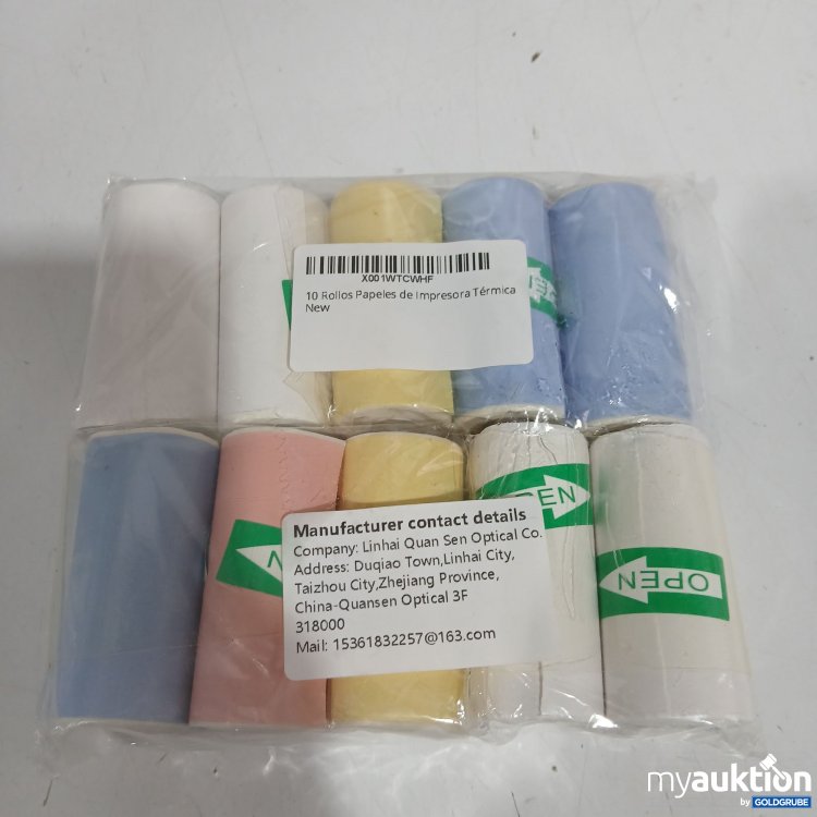 Artikel Nr. 894077: 10Rollen Thermodruckerpapier bunt 