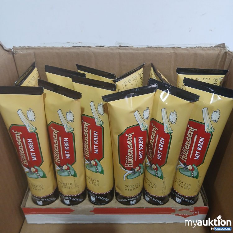 Artikel Nr. 933077 Artikel Nr. 933077: Hüttensenf mit Kren würzig Pikant abgelaufen 200g 12Stk