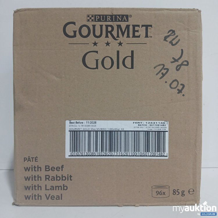 Artikel Nr. 845078: Purina Gourmet Gold Pate with Beef, Rabbiner, Lamb and Veal 96x85g 