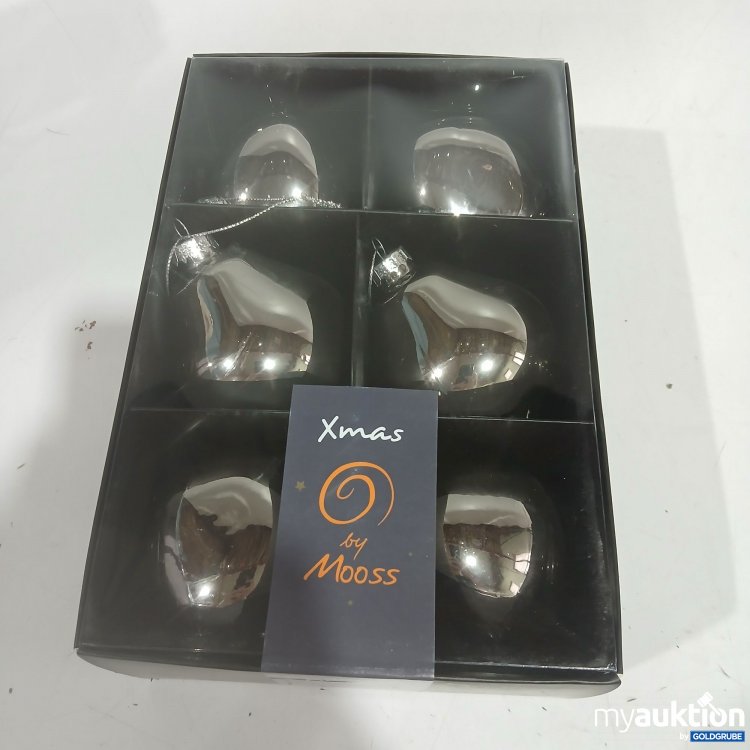 Artikel Nr. 929078: Xmas organic balls anthracite 6Pieces 2x3shapes ø8cm 