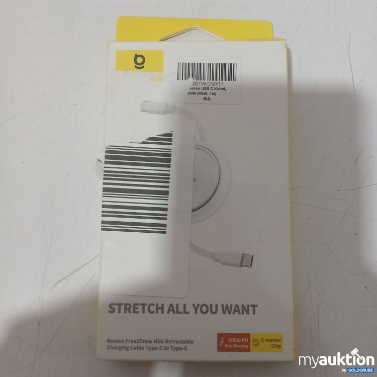 Artikel Nr. 989078 Artikel Nr. 989078: Baseus Ladekabel USB-C weiß 1m Model CB000062