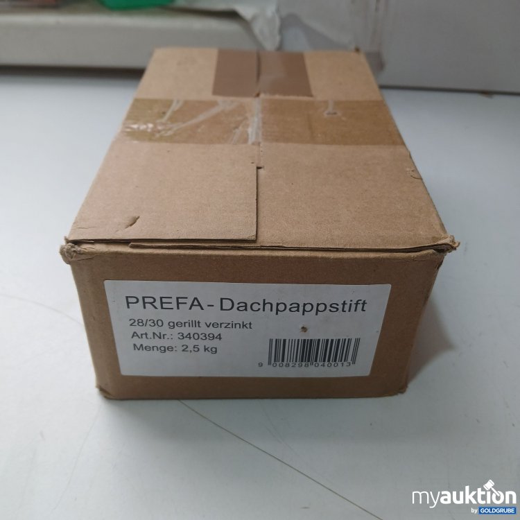 Artikel Nr. 525079: Prefa Dachpattstifrt28/30 Gerillt, verzinkt, Art.No. 340394, Menge 2,5kg