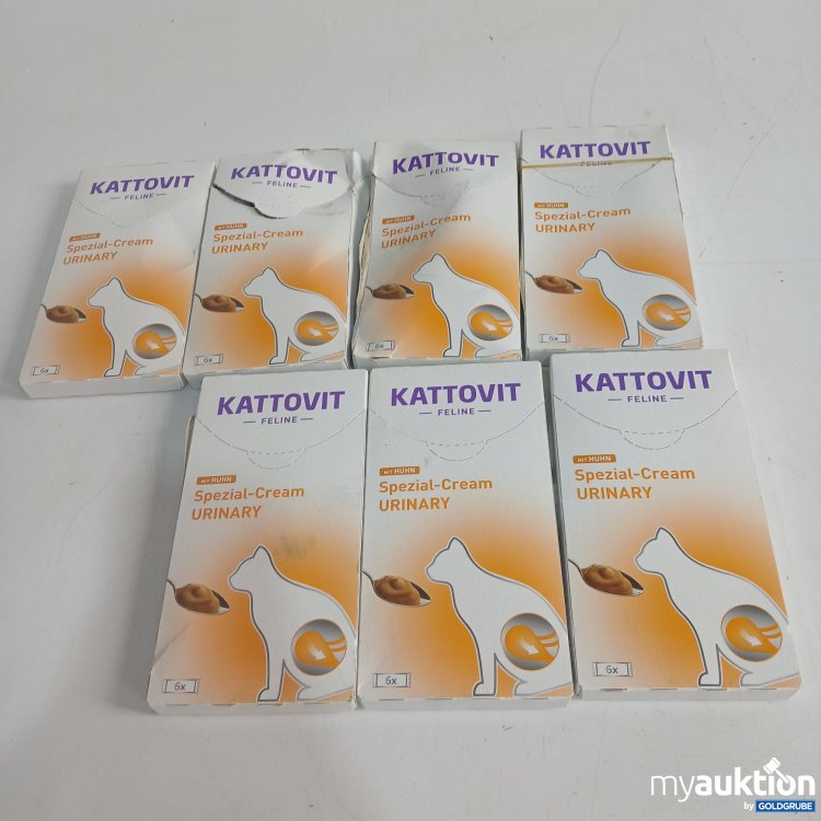 Artikel Nr. 858079 Artikel Nr. 858079: Kattovit Feline Spezial Cream Urinary mit Huhn 7x90g
