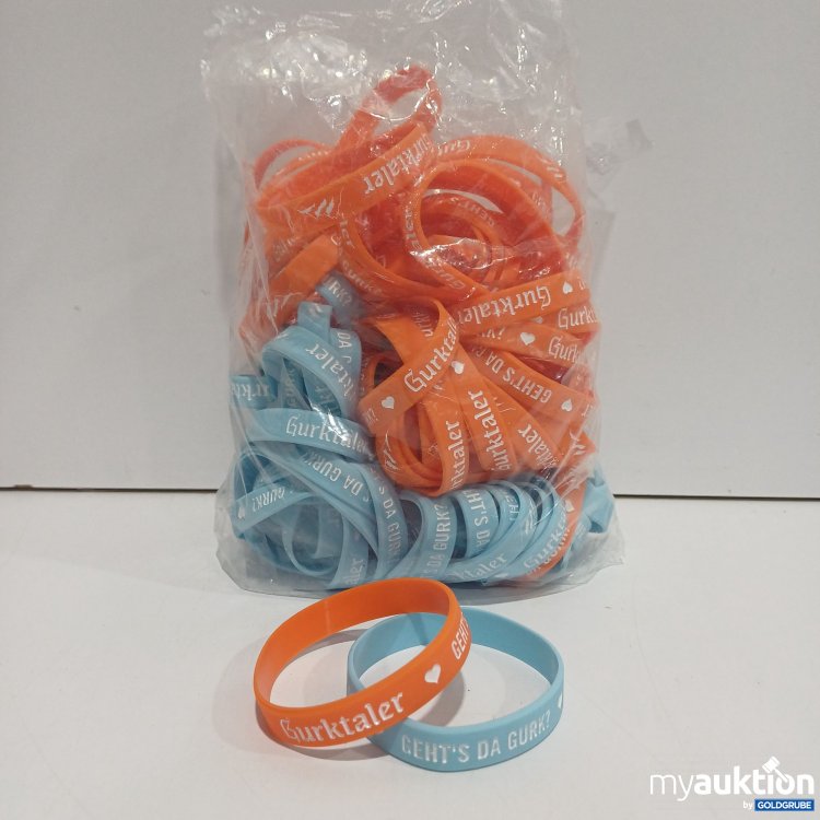 Artikel Nr. 897079: Gurktaler Gummiarmband, orange, blau, Anzahl unersichtlich