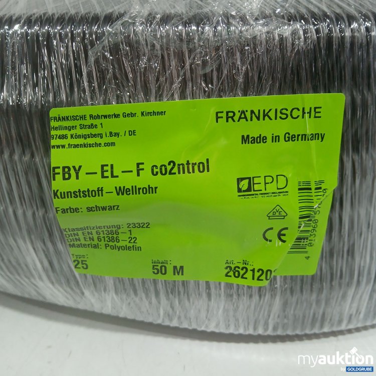Artikel Nr. 447080 Artikel Nr. 447080: Fränkische Kunststoff Wellrohr schwarz Type 25 50m