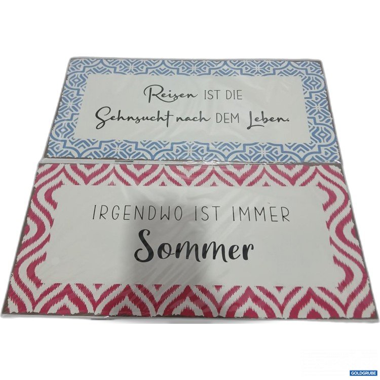 Artikel Nr. 904080: Wanddeko Spruchkarte 40x20cm  2stk