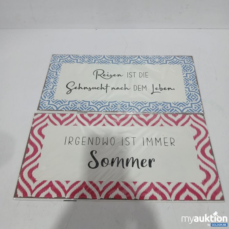 Artikel Nr. 904080: Wanddeko Spruchkarte 40x20cm  2stk