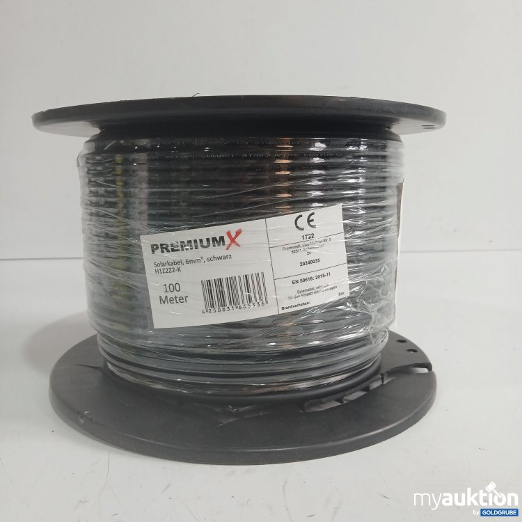 Artikel Nr. 970080: Premiumx Solarkabel 6mm² schwarz H1Z2Z2-K 100m 