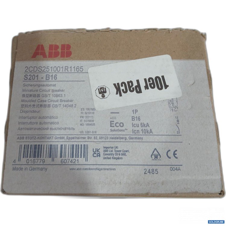 Artikel Nr. 447081: ABB Sicherungsautomat S201-B16 10er Pack 