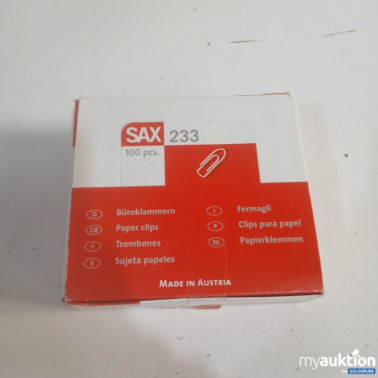 Artikel Nr. 465081 Artikel Nr. 465081: SAX 233 Büroklammern 10x100Stk