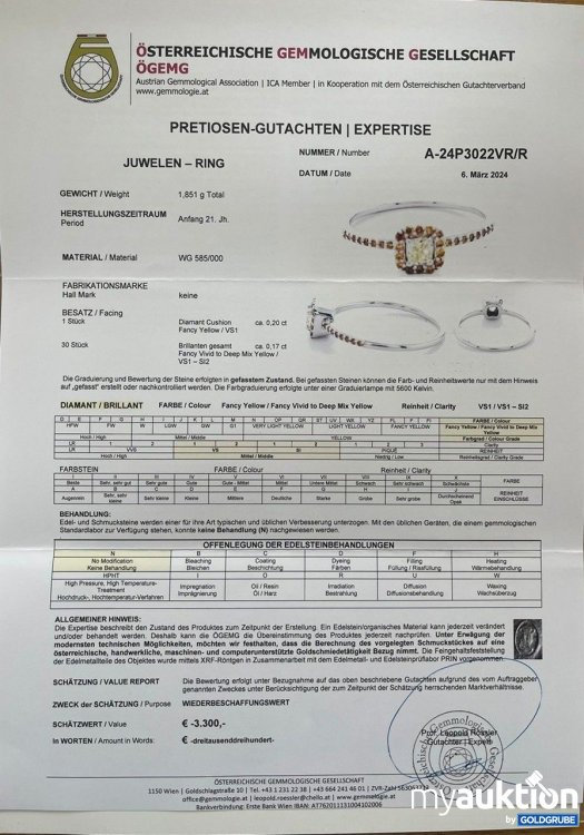 Artikel Nr. 354082: Ring Juwelen 0,20ct Diamant mit 0,17ct Brillianten