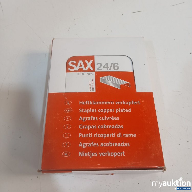 Artikel Nr. 465082 Artikel Nr. 465082: SAX Heftklammern 24/6 verkupfert 18x1000Stk