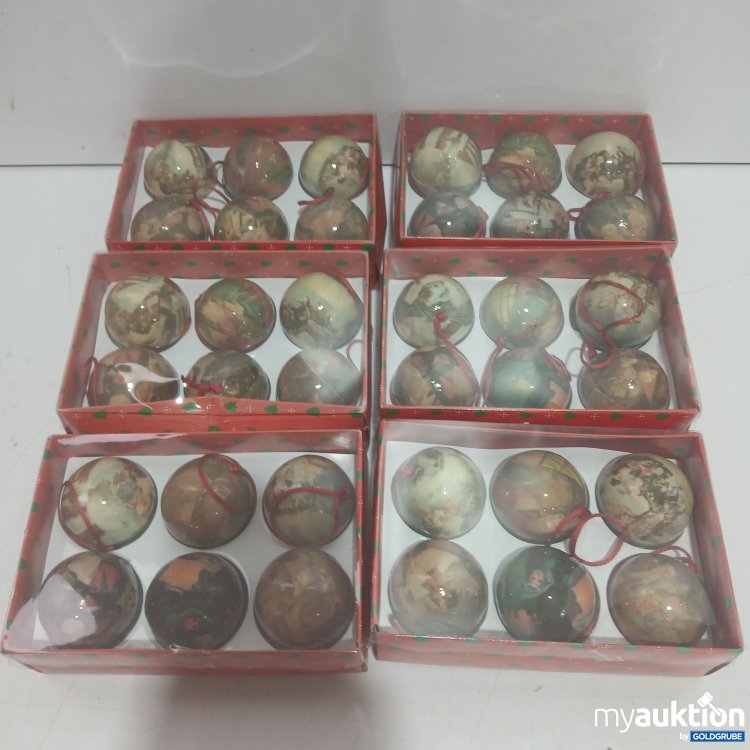 Artikel Nr. 940082: Christbaum-Kugeln mit diversen Motiven 6x6Stk