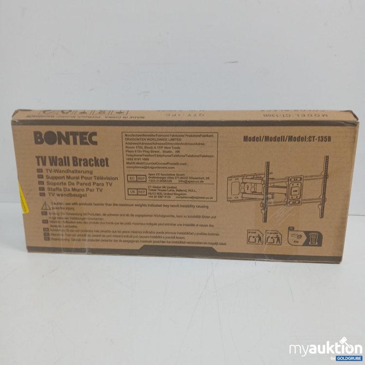 Artikel Nr. 977082 Artikel Nr. 977082: Bontec TV Wandhalterung Model: CT 135B