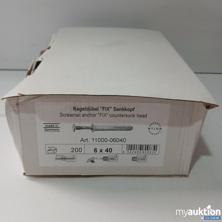 Artikel Nr. 437083 Artikel Nr. 437083: Nageldübel FIX Senkkopf 6x40 200stk