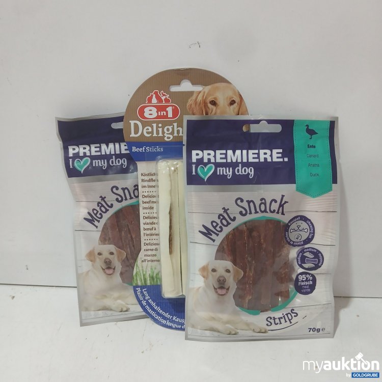 Artikel Nr. 466083: Premiere 2 Stk. Meat Snack Strips Ente 70 g und 8in1 Delights Beef Sticks