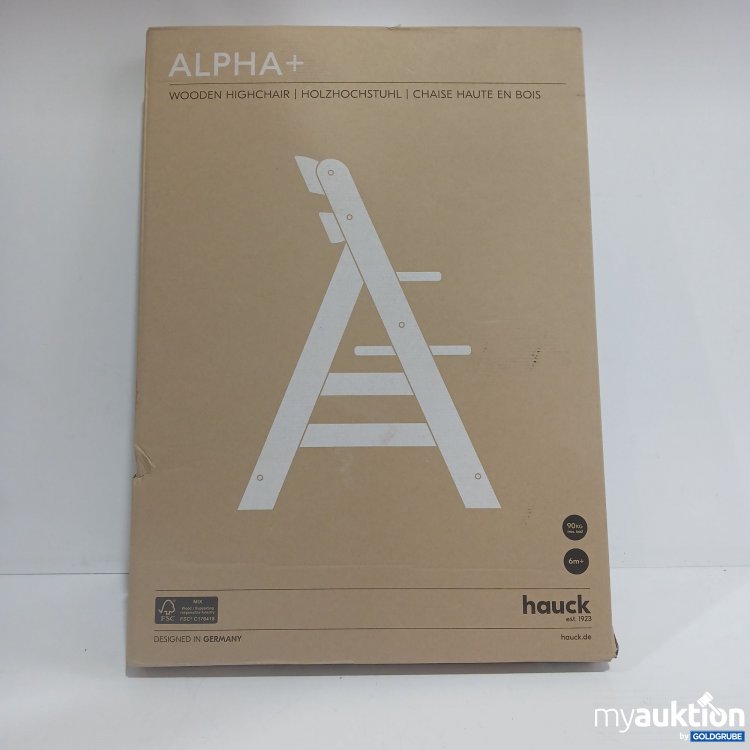 Artikel Nr. 876083 Artikel Nr. 876083: Hauck Alpha+ Holzhochstuhl 6m+ 90kg grey
