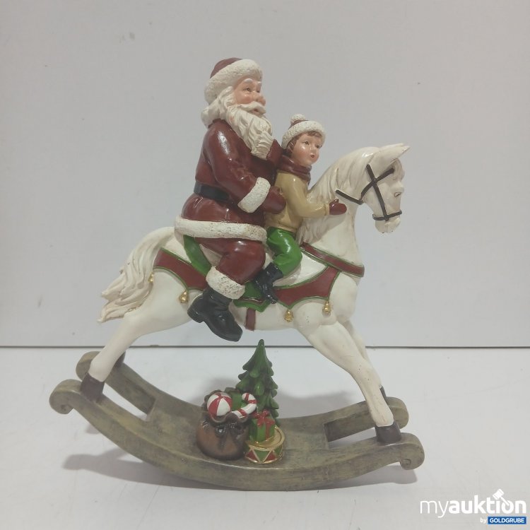 Artikel Nr. 940083 Artikel Nr. 940083: House of Seasons Deko-Schaukelpferd mit Weihnachtsmann und Kind