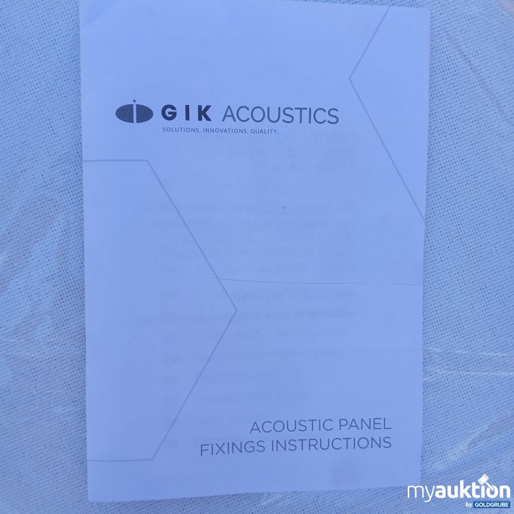 Artikel Nr. 525085 Artikel Nr. 525085: Gik Acoustics Akkustik-Panele ca 120×58,5cm & 120×30,5cm