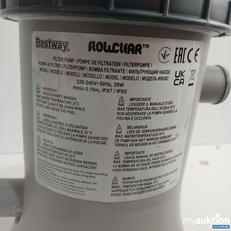 Artikel Nr. 888085 Artikel Nr. 888085: Bestway Filter Pumpe