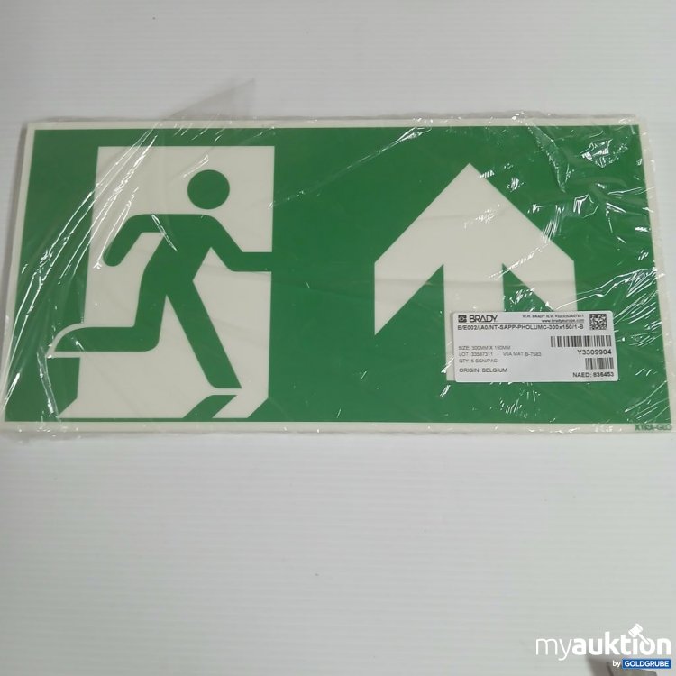 Artikel Nr. 922085: Brady Notausgangsschild 300x150 mm