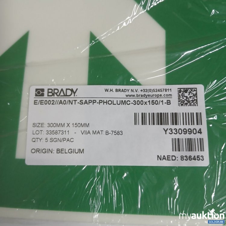 Artikel Nr. 922085: Brady Notausgangsschild 300x150 mm