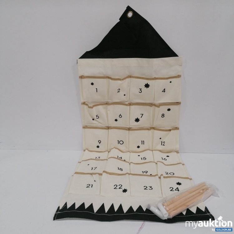 Artikel Nr. 848086 Artikel Nr. 848086: Adventkalendar beige/Stoff zum Aufhängen 117x48 cm