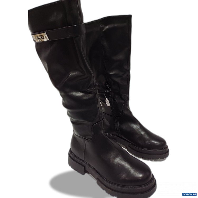 Artikel Nr. 914086 Artikel Nr. 914086: Buffalo Mave Overknee-Stiefel, gr.39, Plateausohle und Schnallenriemen, schwarz