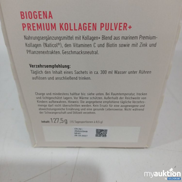 Artikel Nr. 971086 Artikel Nr. 971086: Biogena Premium Kollagen Pulver+ 127.5 g
