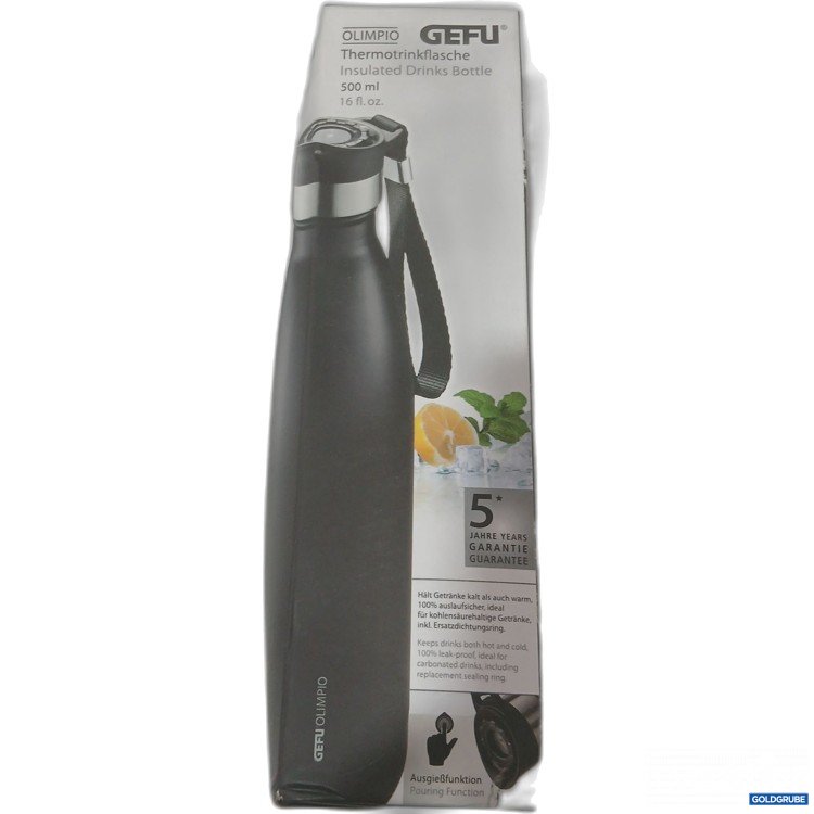 Artikel Nr. 989086: Gefu Olimpio Thermotrinkflasche schwarz 500ml