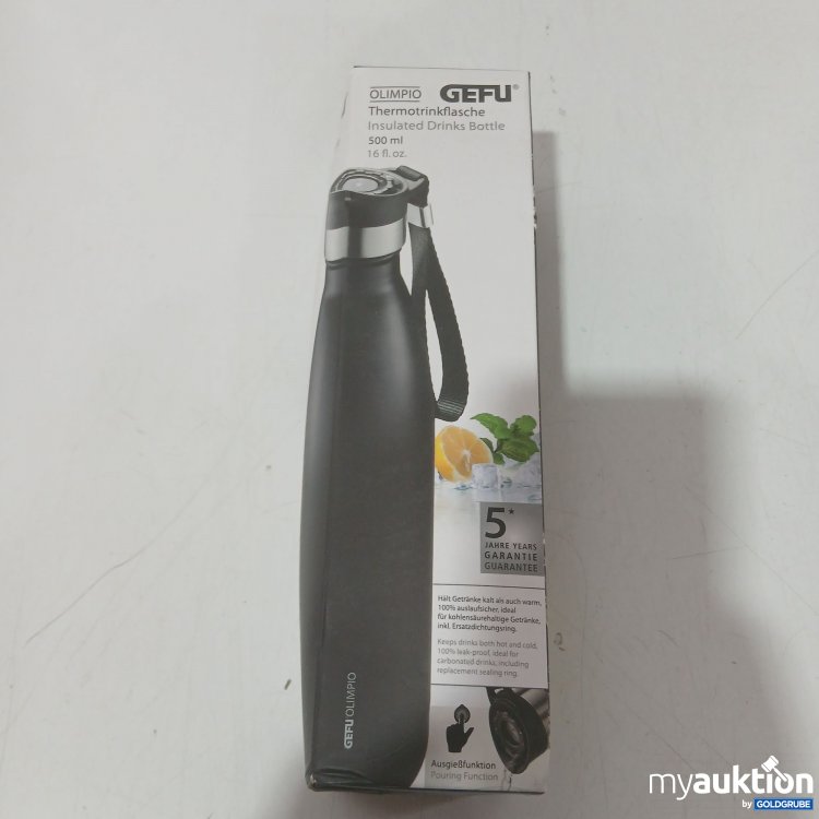 Artikel Nr. 989086: Gefu Olimpio Thermotrinkflasche schwarz 500ml