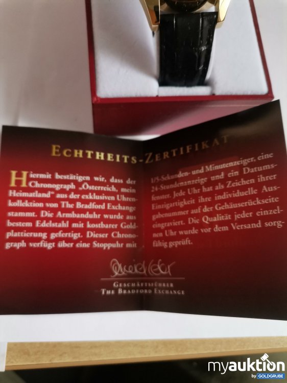 Artikel Nr. 460087 Artikel Nr. 460087: Brandford Exchange Österreich mein Heimatland Chronograph