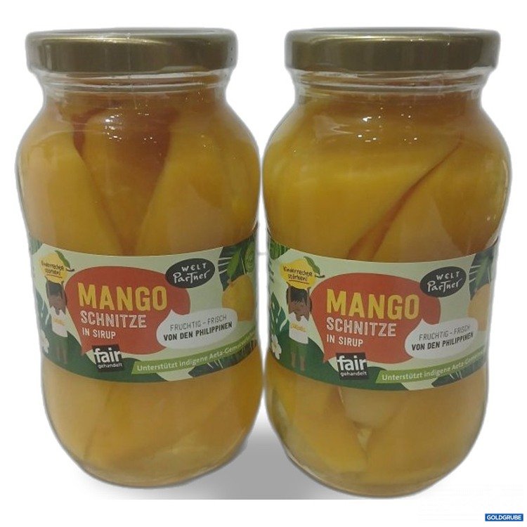 Artikel Nr. 468087 Artikel Nr. 468087: WeltPartner Gläser Mango Schnitze in Sirup 370g