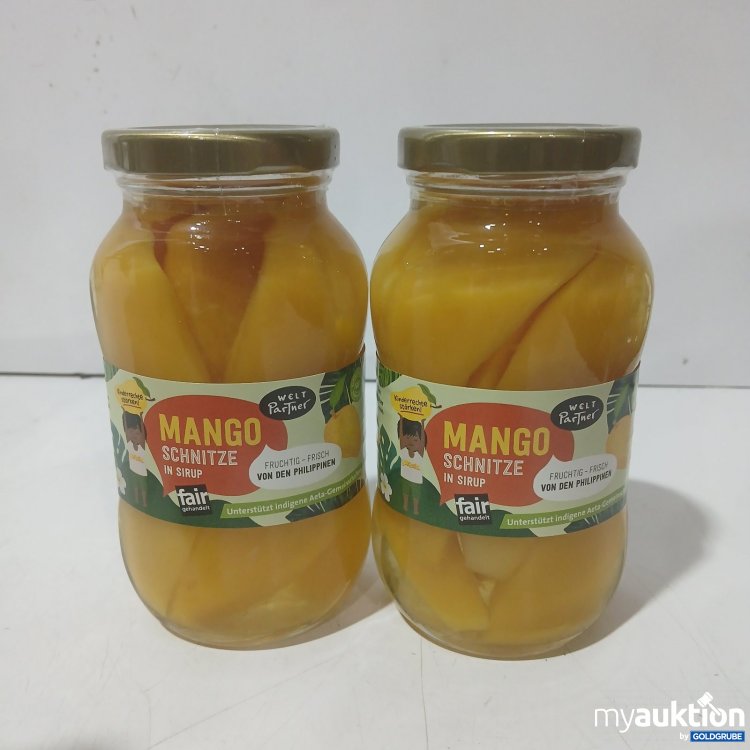 Artikel Nr. 468087 Artikel Nr. 468087: WeltPartner Gläser Mango Schnitze in Sirup 370g
