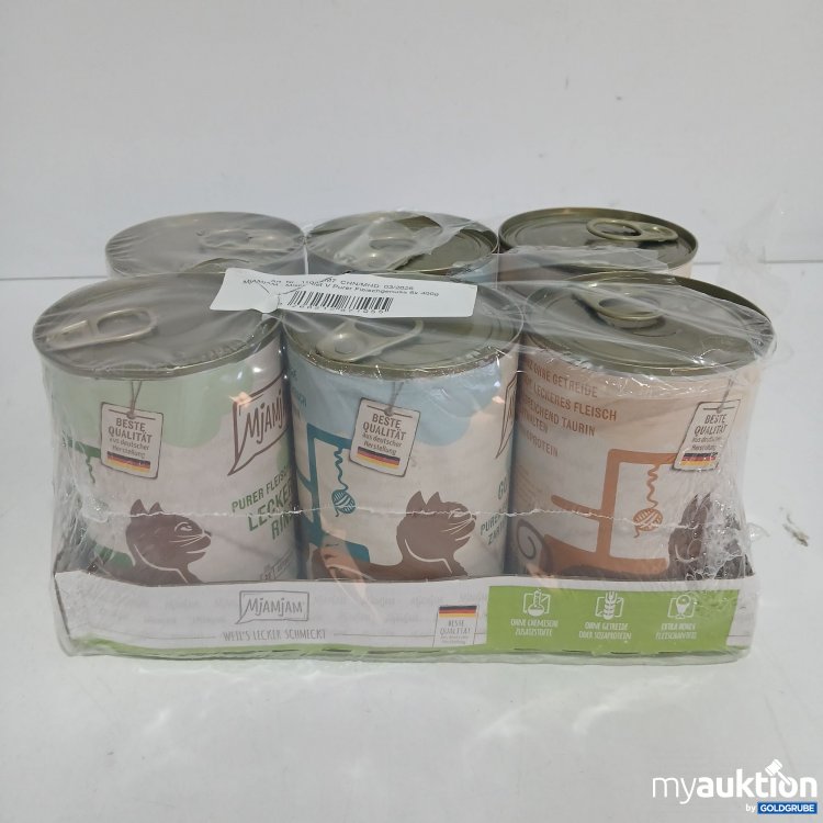 Artikel Nr. 845087: Mjamjam Katzenfutter Mixpaket Purer Fleischgenuss 6x400g