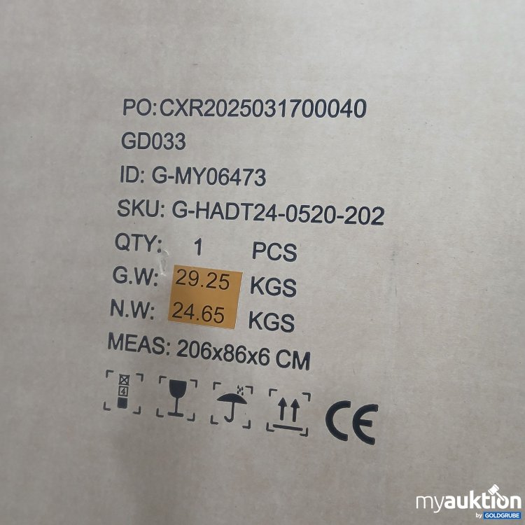 Artikel Nr. 882087: Tischplatte weiß G-HADT24-0520-202  206x86x6cm 