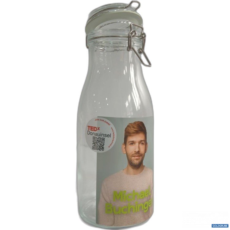 Artikel Nr. 919087: Glasflasche mit Deckel