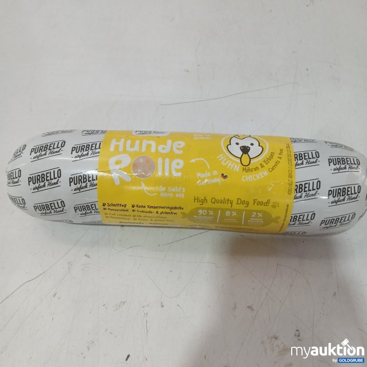 Artikel Nr. 466088: Purbello  Hunde Rolle 
Huhn Möhren & Erbsen
800g