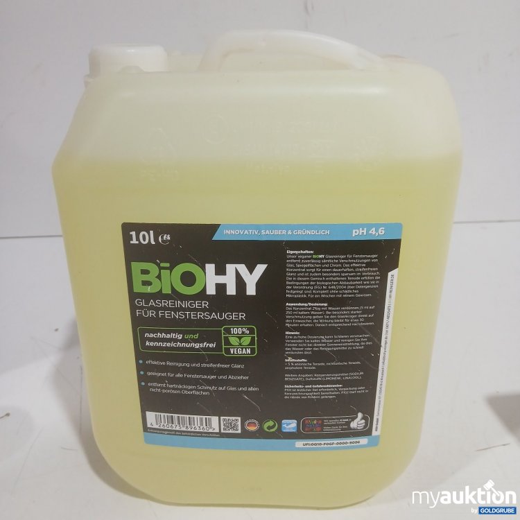 Artikel Nr. 471088 Artikel Nr. 471088: Biohy Glasreiniger für Fenstersauger 10L