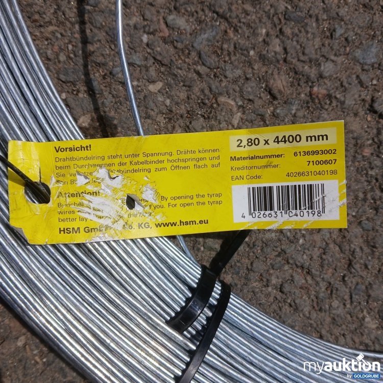 Artikel Nr. 525088 Artikel Nr. 525088: Diverser Drahtbündelring 2,80×4400mm