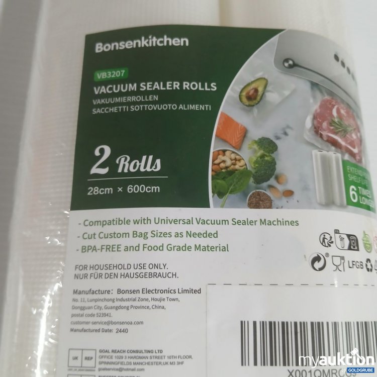 Artikel Nr. 922088: Bonsenküchen Vakuum Sealer Rolls 2