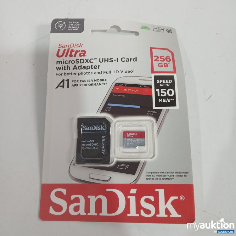 Artikel Nr. 964088: SanDisk Ultra microSDXC UHS-I Card mit Adapter 256 GB