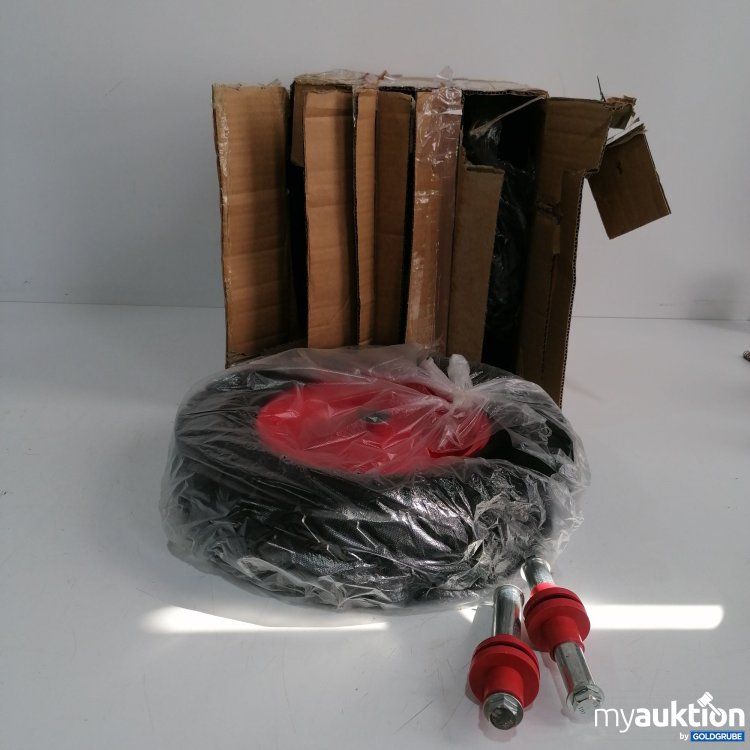 Artikel Nr. 439089: 4.00-8 red PU wheel +Axle, 40.5x38.5x9.5 cm, 3x