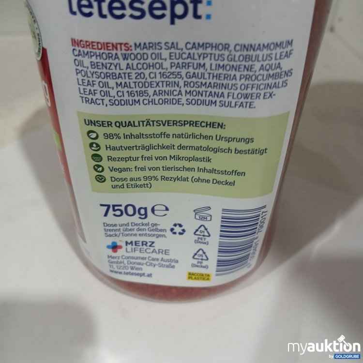 Artikel Nr. 918089: Tetescept Muskel-Entspannung Badesalz 750 g