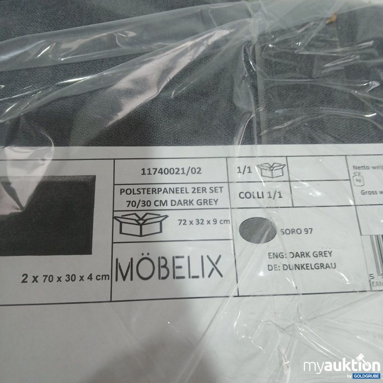 Artikel Nr. 979089 Artikel Nr. 979089: Mid you Polsteepaneel 2er Set 70x30cm dark grey
