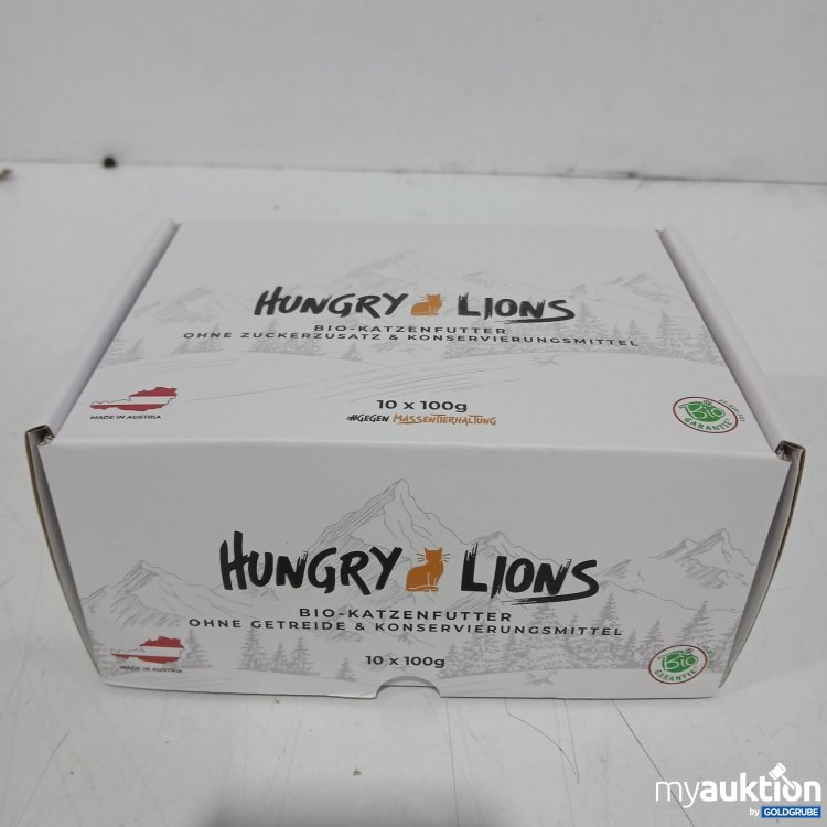 Artikel Nr. 467090: Hungry Lions 10 x 100 g Bio-Katzenfutter