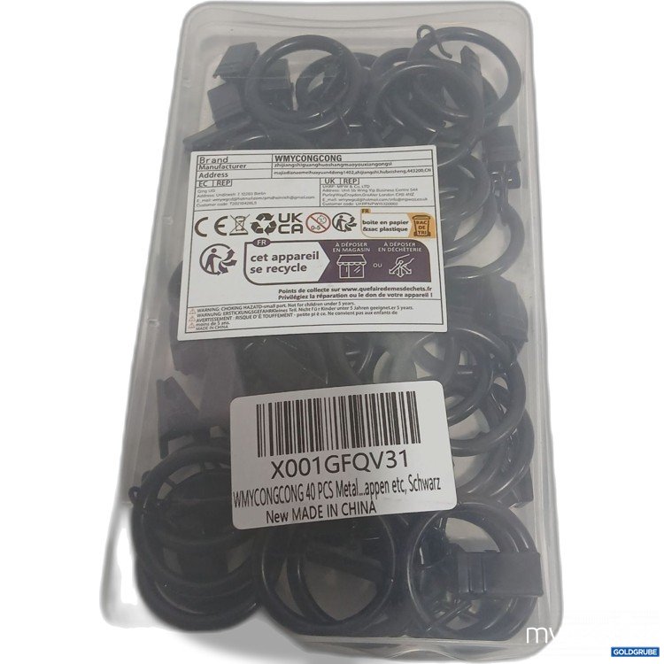 Artikel Nr. 887090 Artikel Nr. 887090: 40 Vorhangringe mit Clips